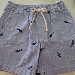 Nautica Diver Embroidered Striped Mens Shorts, M